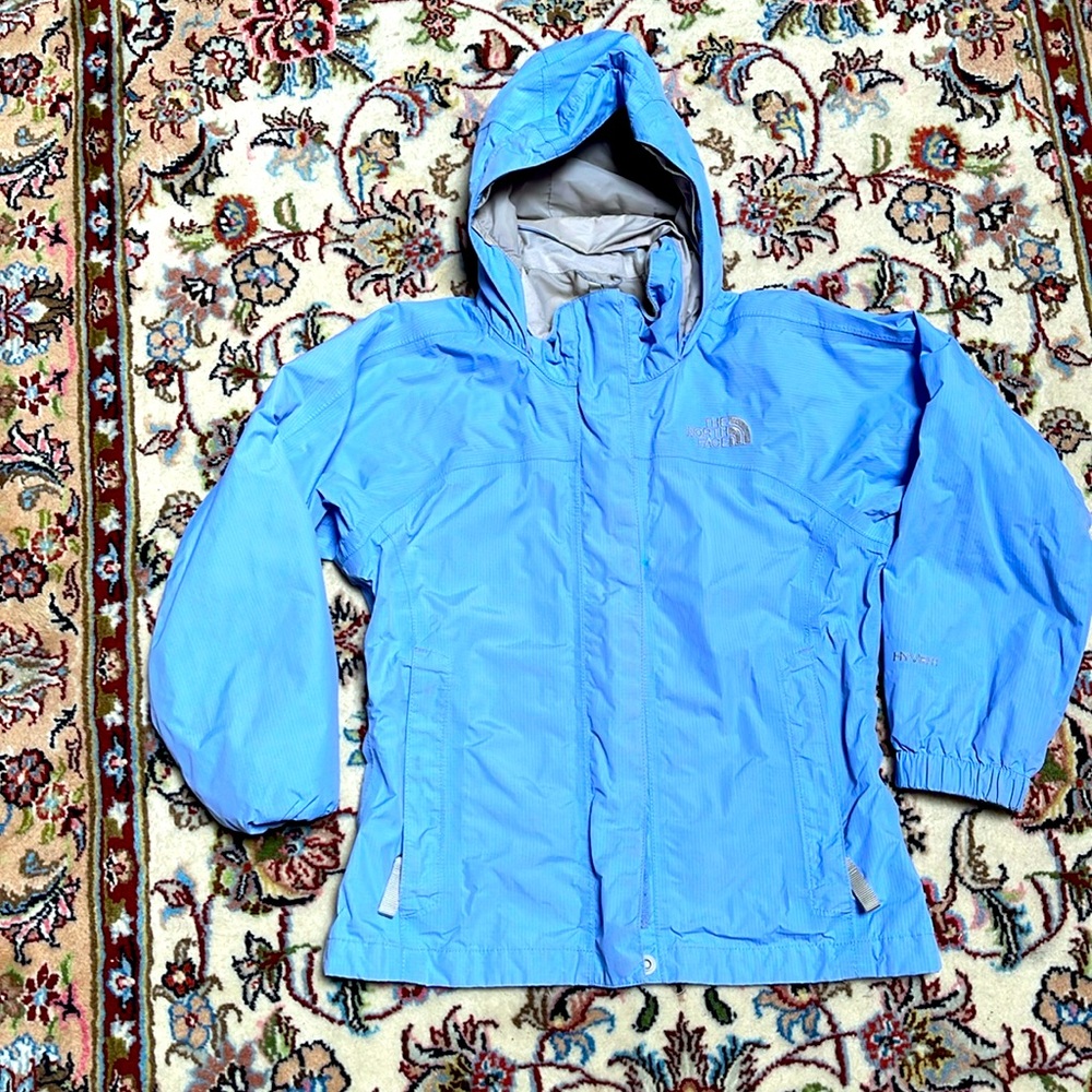 The North face rain jacket size SP light blue 🩵